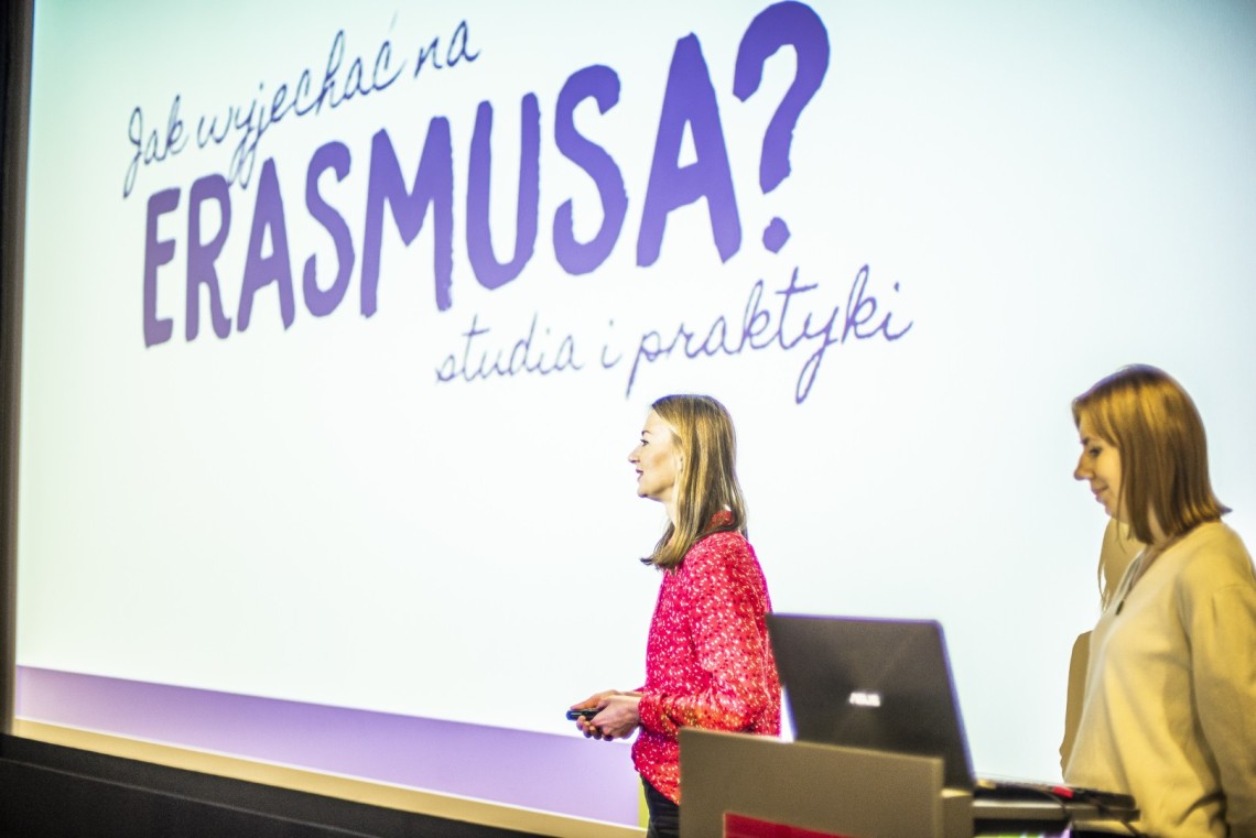 Wykład na temat wyjazdów w programie Erasmus