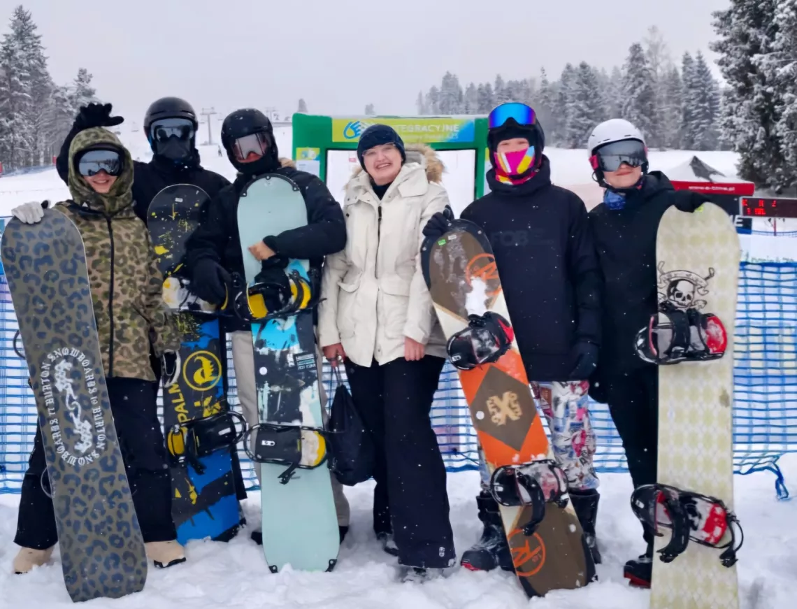 Drużyna z Politechniki Łódzkiej z trenerką