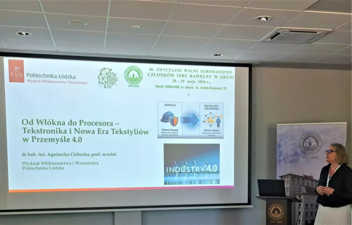 Wystąpienie naukowczyni na konferencji